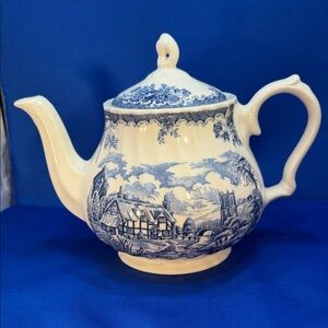 Churchill The Brook Blue Teapot